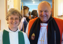 Marion with Bishop David after the Installation as Rector on 24th Feb 2019