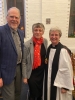 Stephen, our Organist; and Caroline, our Choir director with Marion after the service.  