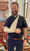 bandaging our Rector (hopefully he didn't really need first aid!)