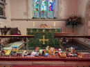 Harvest gifts, in Rotherwick church
